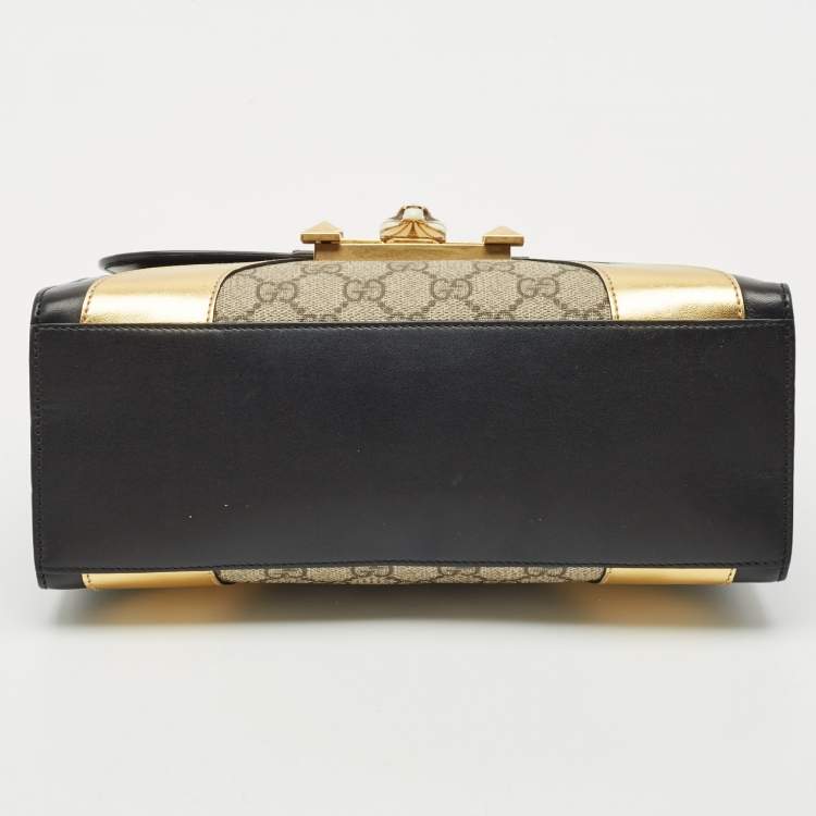 مملوكة مسبقًا Gucci Tri Color GG Supreme Canvas and Leather Osiride Small Top Handle Bag