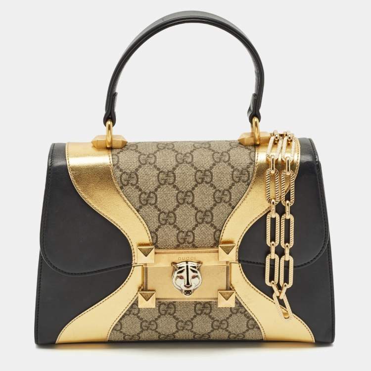 مملوكة مسبقًا Gucci Tri Color GG Supreme Canvas and Leather Osiride Small Top Handle Bag