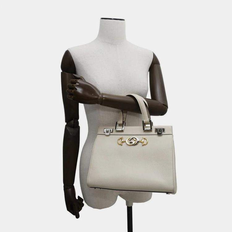 Pre Owned Gucci Zumi 2Wayhandbag Ivory Leather