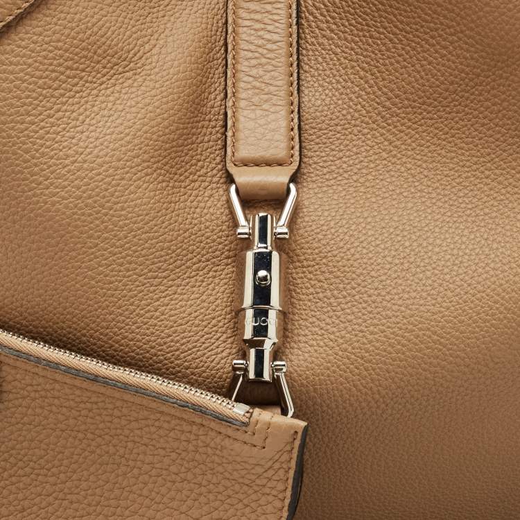 Pre Owned  Gucci Beige Soft Leather Large Jackie Hobo