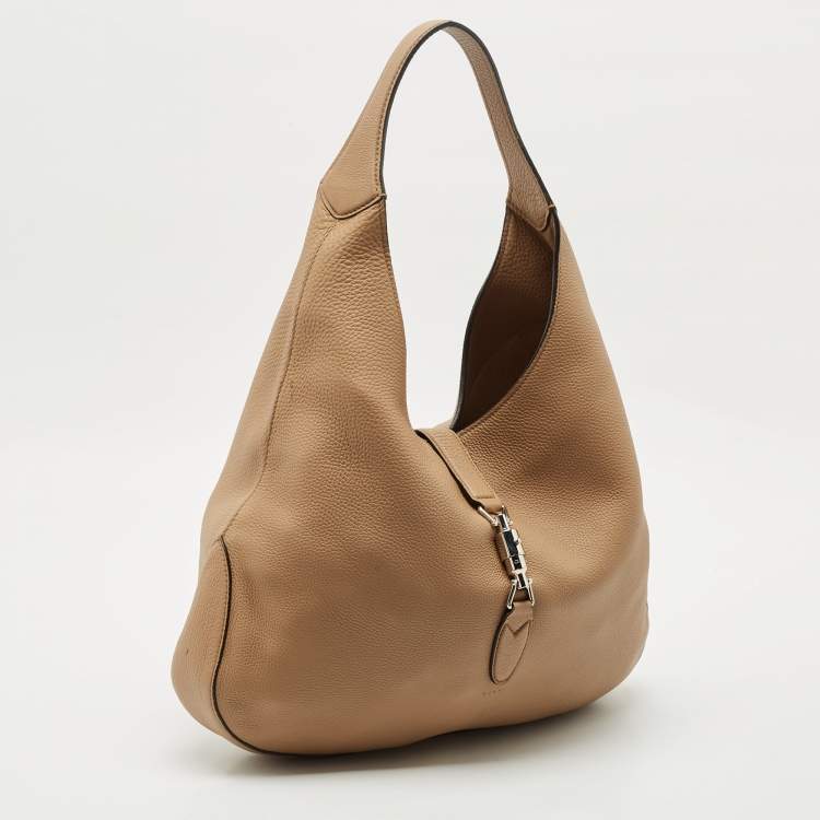 Pre Owned  Gucci Beige Soft Leather Large Jackie Hobo