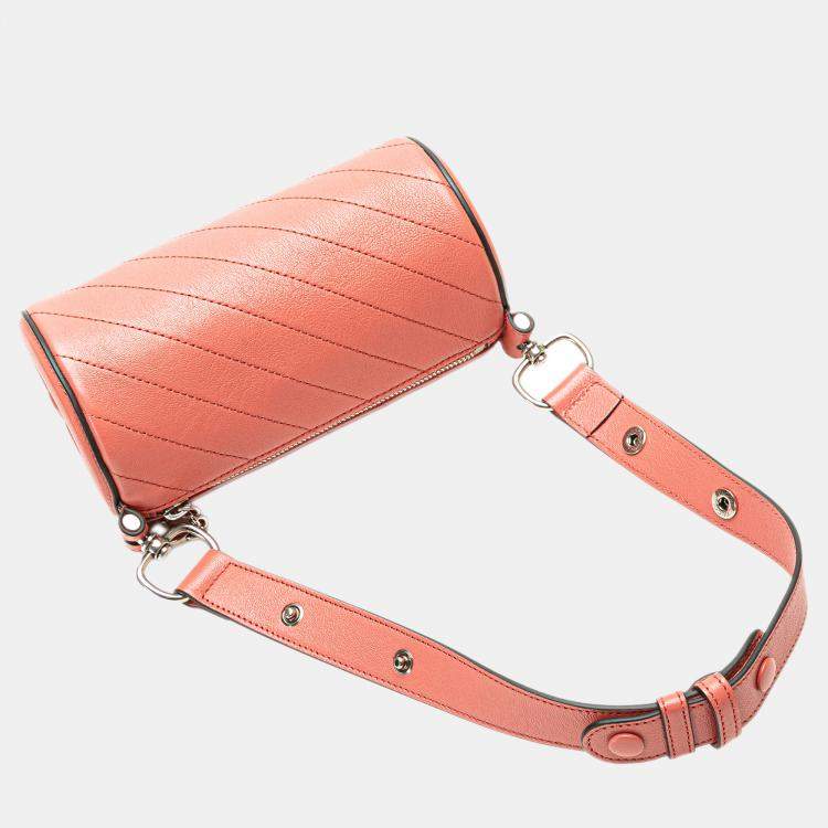 Pre Owned Gucci Pink Leather Blondie Mini Shoulder Bag