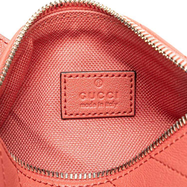 Pre Owned Gucci Pink Leather Blondie Mini Shoulder Bag