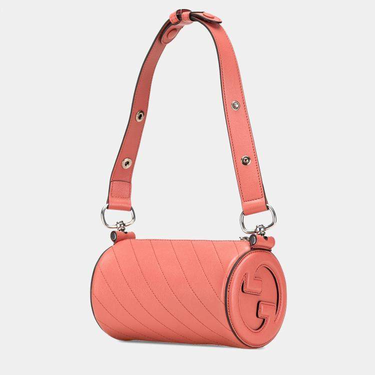 Pre Owned Gucci Pink Leather Blondie Mini Shoulder Bag