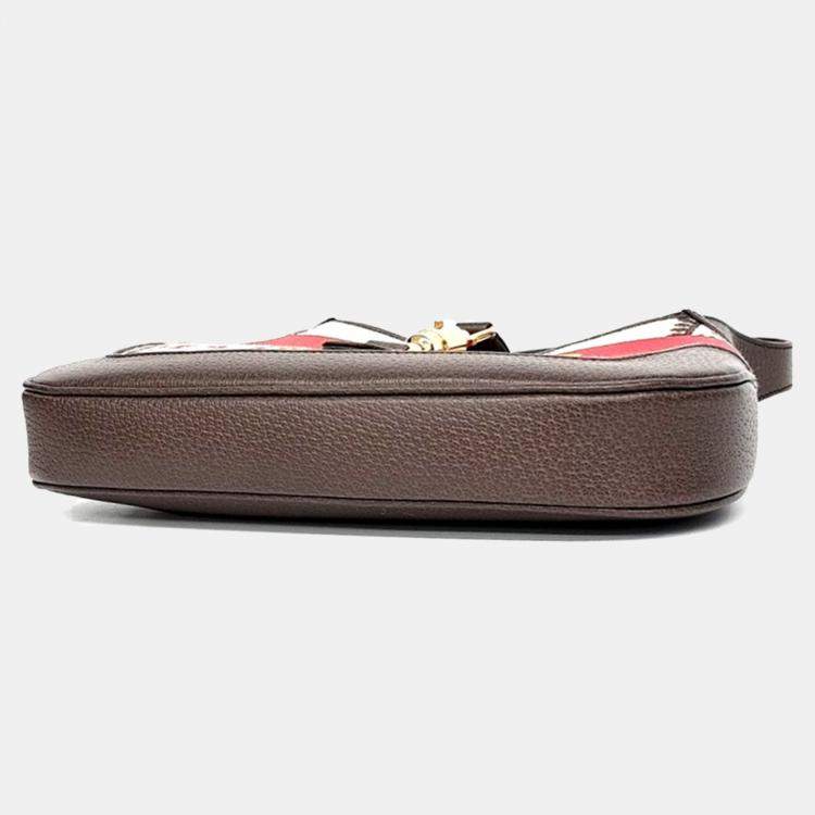 Pre Owned Gucci Multicolor Canvas and Leather Jackie 1961 Small Hobo Bag