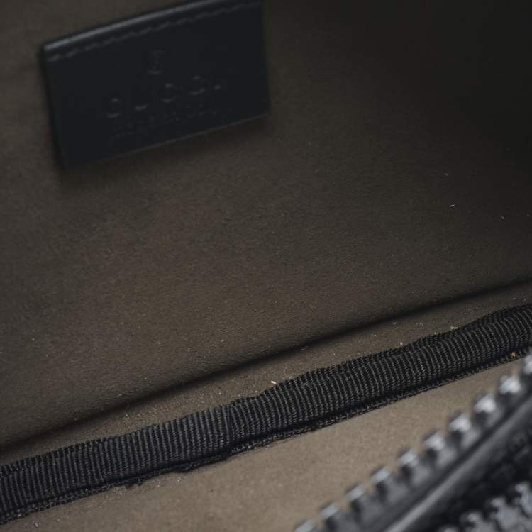 Pre Owned Gucci Beige/Black GG Supreme Canvas Belt Bag