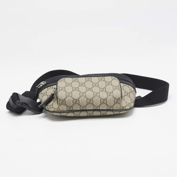 Pre Owned Gucci Beige/Black GG Supreme Canvas Belt Bag