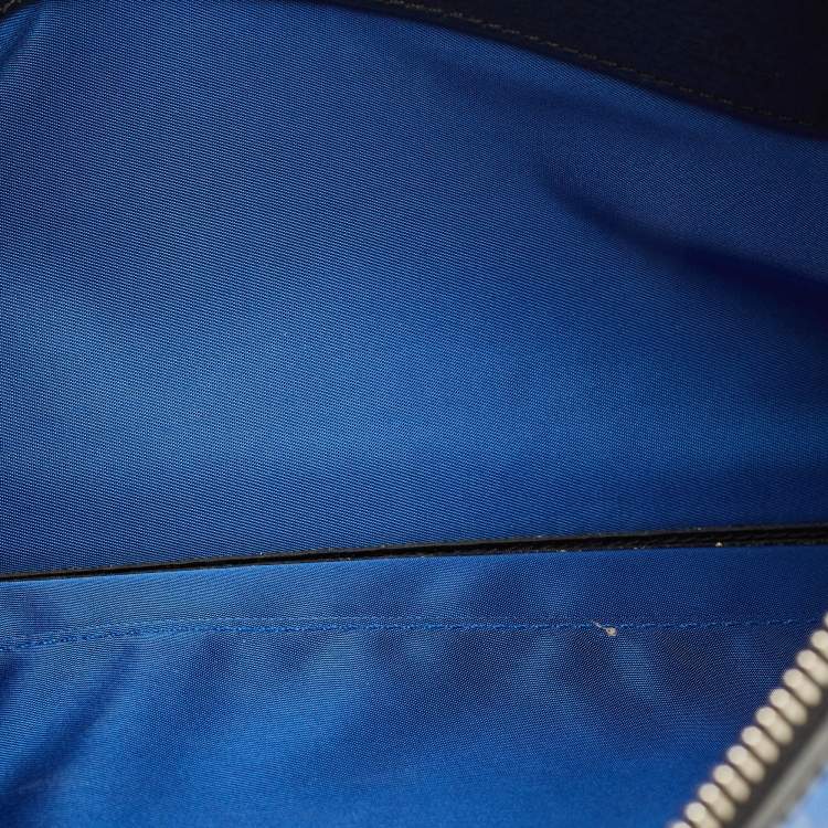 Pre Owned Gucci Blue/Black GG Nylon and Leather Off The Grid Clutch