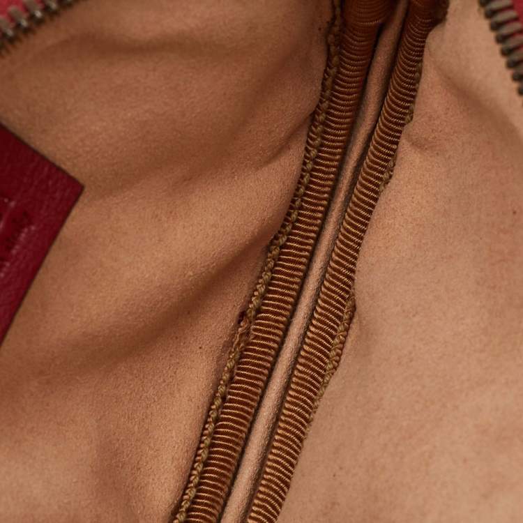 Pre Owned Gucci Red Matelasse Leather GG Marmont 2.0 Multi Belt Bag