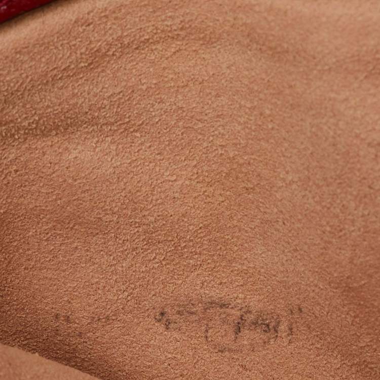 Pre Owned Gucci Red Matelasse Leather GG Marmont 2.0 Multi Belt Bag