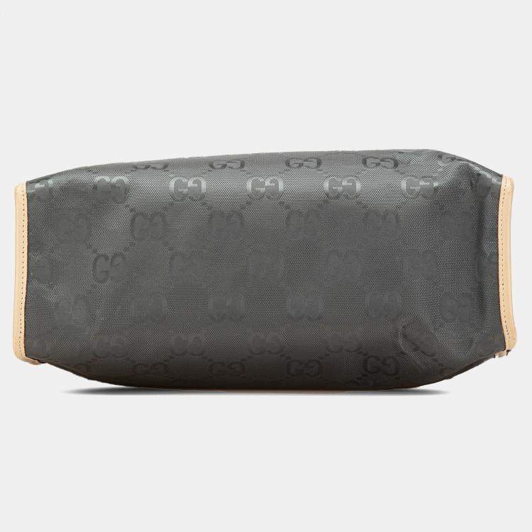 Pre Owned Gucci Grey Medium GG Nylon Off the Grid Convertible Tote