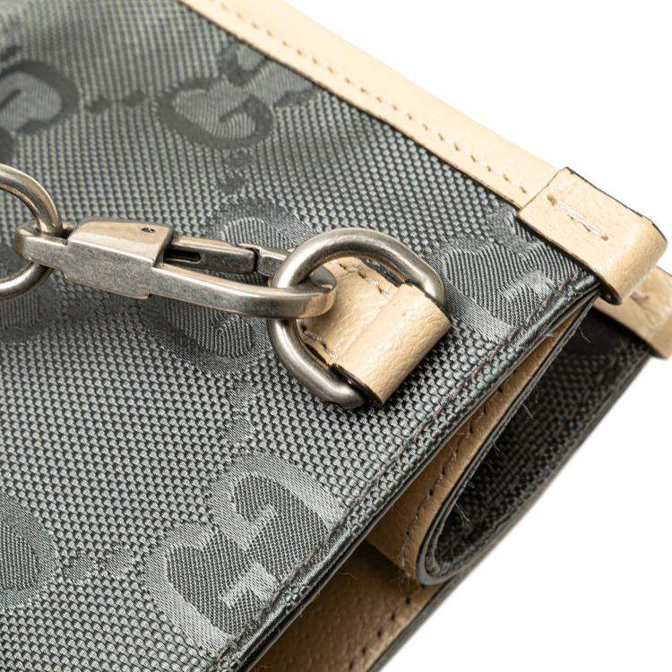 Pre Owned Gucci Grey Medium GG Nylon Off the Grid Convertible Tote