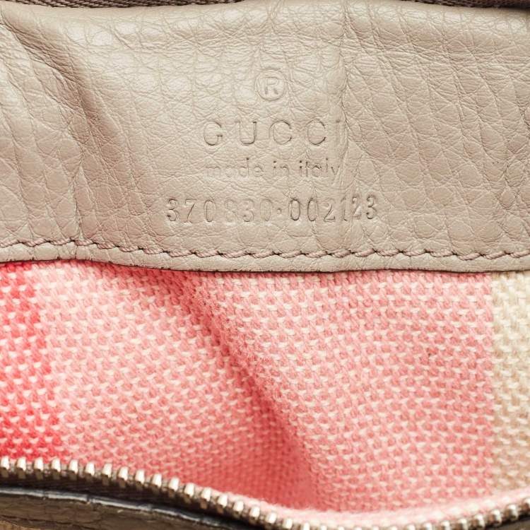 Pre Owned Gucci Grey Leather Large Bamboo Daily Top Handle Bag
