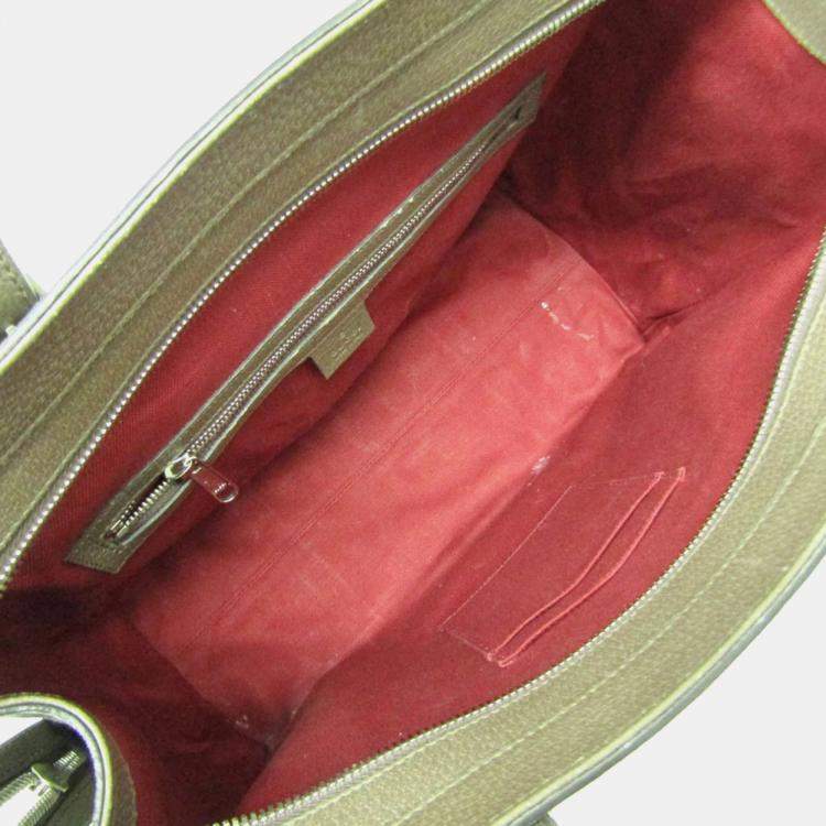 Pre Owned Gucci Brown Canvas GG Supreme Tote Bag