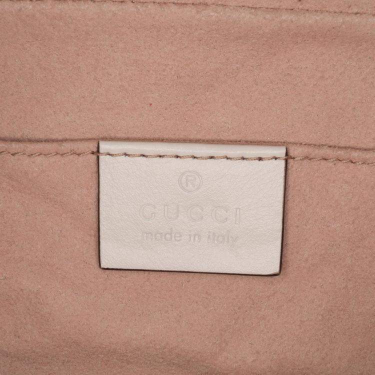 Pre Owned Gucci Navy Blue Small GG Marmont Leather Torchon Crossbody