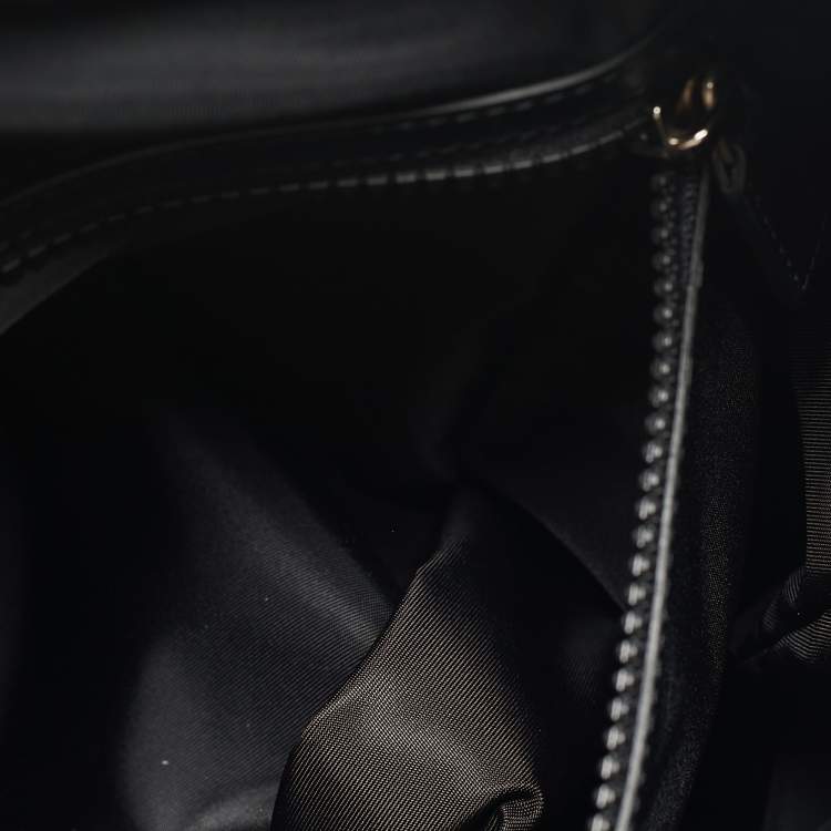 Pre Owned Gucci Black Nylon Web L'Aveugle Par Amour Embroidered Backpack