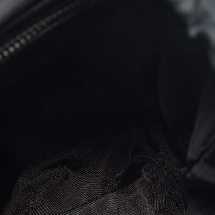 Pre Owned Gucci Black Nylon Web L'Aveugle Par Amour Embroidered Backpack