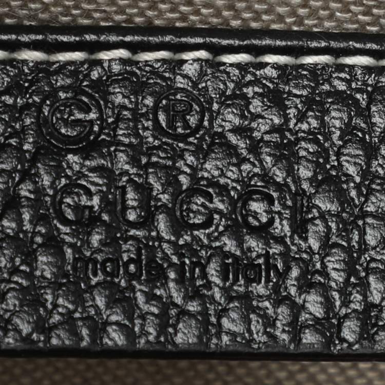 Pre Owned Gucci Black Leather Dollar Interlocking GG Shoulder Bag