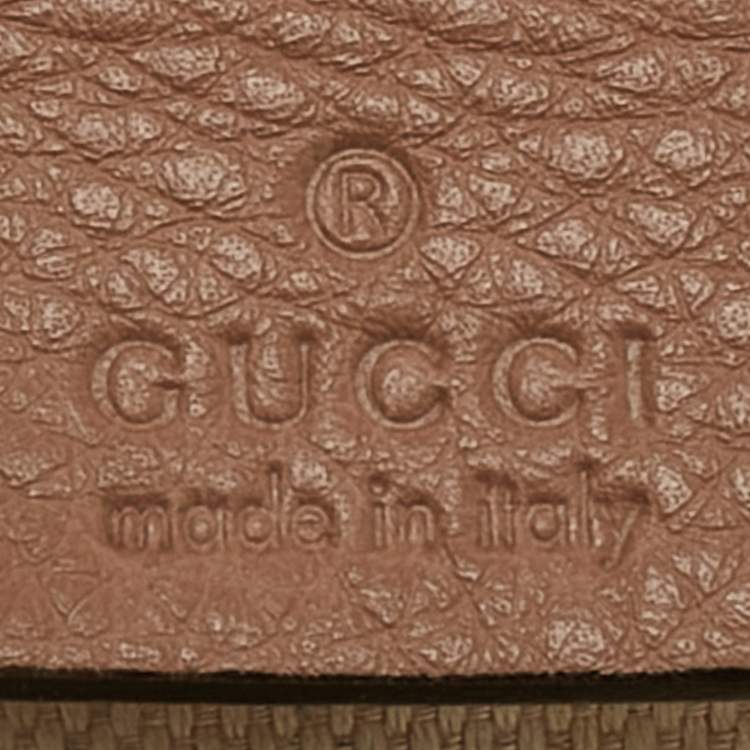 Pre Owned Gucci Old Rose Guccissima Leather Bamboo Bar Shoulder Bag
