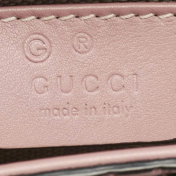 Pre Owned Gucci Pink Microguccissima Leather Medium Emily Chain Shoulder Bag