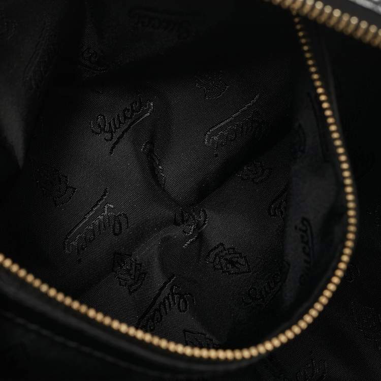 Pre Owned Gucci Silver/black Python Large Hysteria Clutch