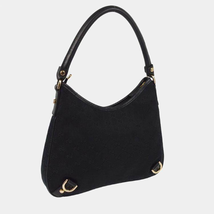 Pre Owned Gucci Black Abbey GG Handbag