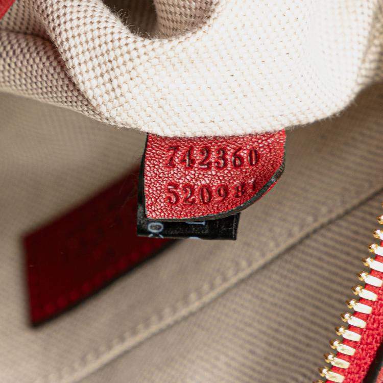 Pre Owned Gucci Red Small Leather Blondie Crossbody