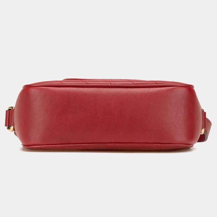 Pre Owned Gucci Red Small Leather Blondie Crossbody