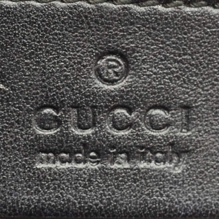 Pre Owned Gucci Black Matelasse Leather Small GG Marmont Tote