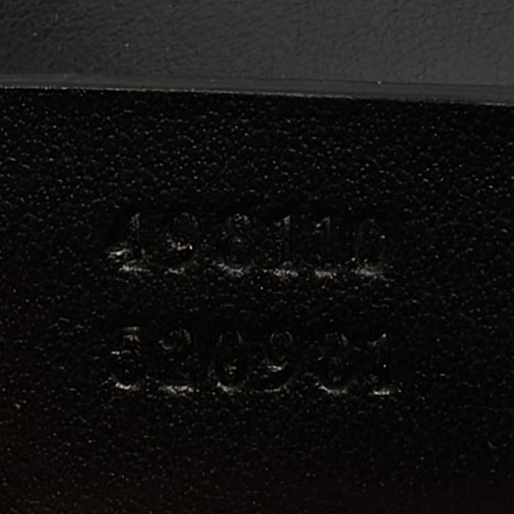 Pre Owned Gucci Black Matelasse Leather Medium GG Marmont Top Handle Bag