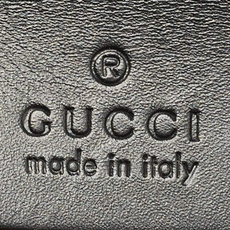 Pre Owned Gucci Black Leather Medium Animal Studs Sylvie Top Handle Bag
