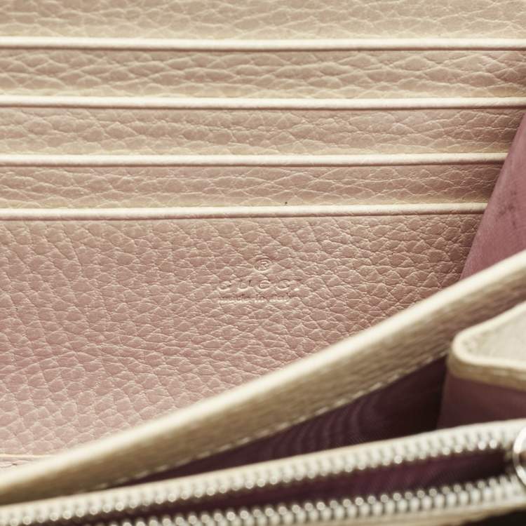 Pre Owned Gucci Off White Leather Dionysus Wallet on Chain