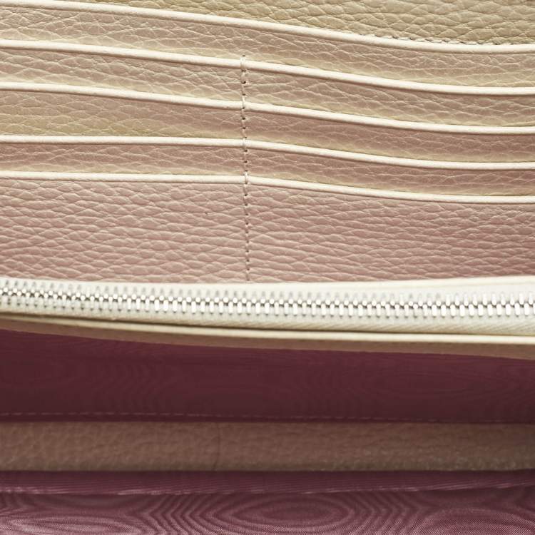 Pre Owned Gucci Off White Leather Dionysus Wallet on Chain