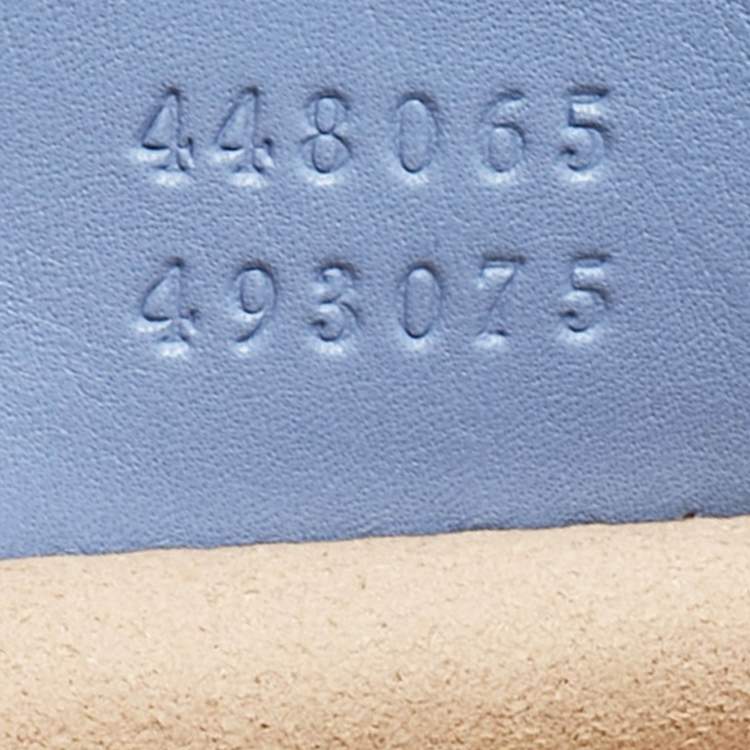 Pre Owned Gucci Blue Matelassé Leather Mini GG Marmont Camera Bag