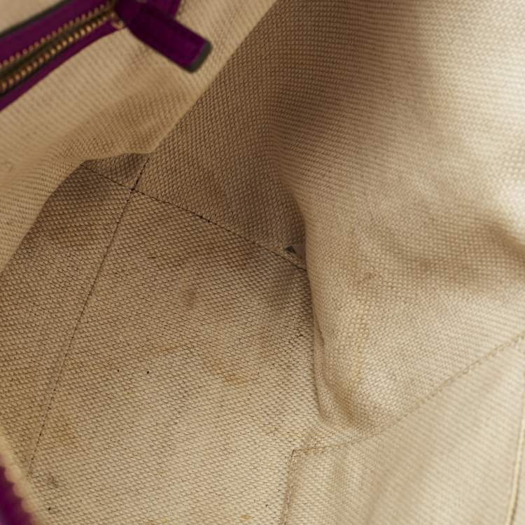 Pre Owned Gucci Fuchsia Pebbled Leather Soho Working Tote