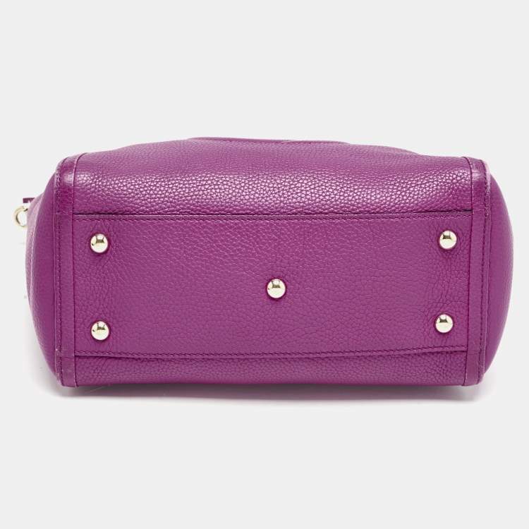 Pre Owned Gucci Fuchsia Pebbled Leather Soho Working Tote