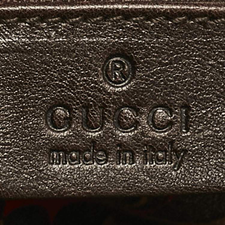 Pre Owned Gucci Choco Brown Leather Duchessa Boston Bag