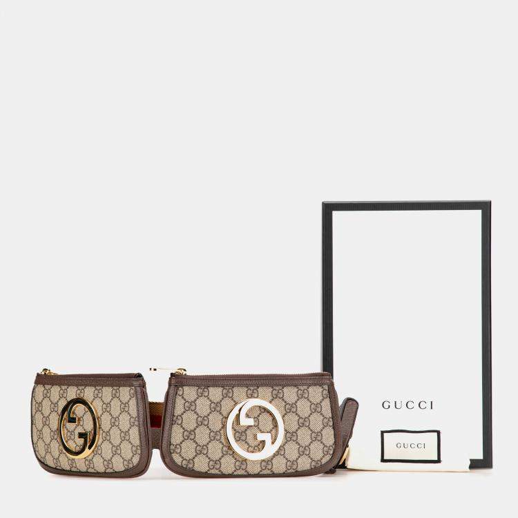 Pre Owned Gucci Brown Mini GG Supreme Blondie Belt Bag