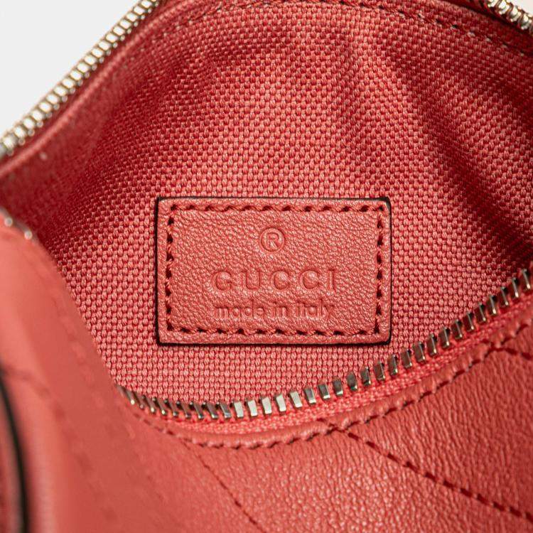 Pre Owned Gucci Pink Mini Leather Blondie Shoulder Bag