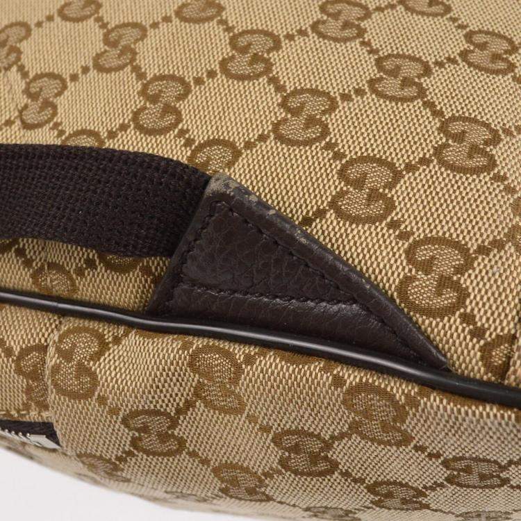 Pre Owned Gucci Beige GG Canvas Backpack