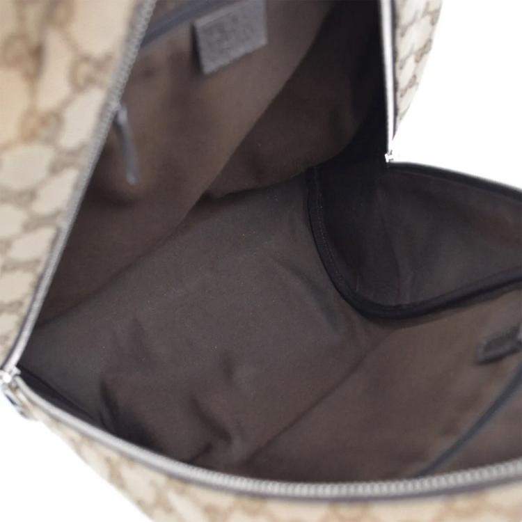 Pre Owned Gucci Beige GG Canvas Backpack