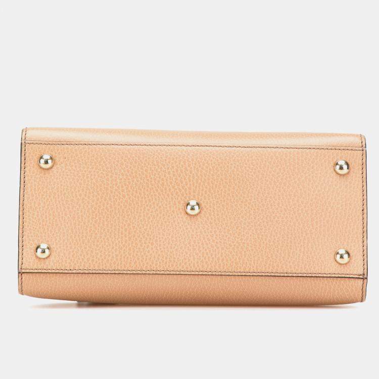 Pre Owned Gucci Brown Medium Leather Soho  Convertible Top Handle 