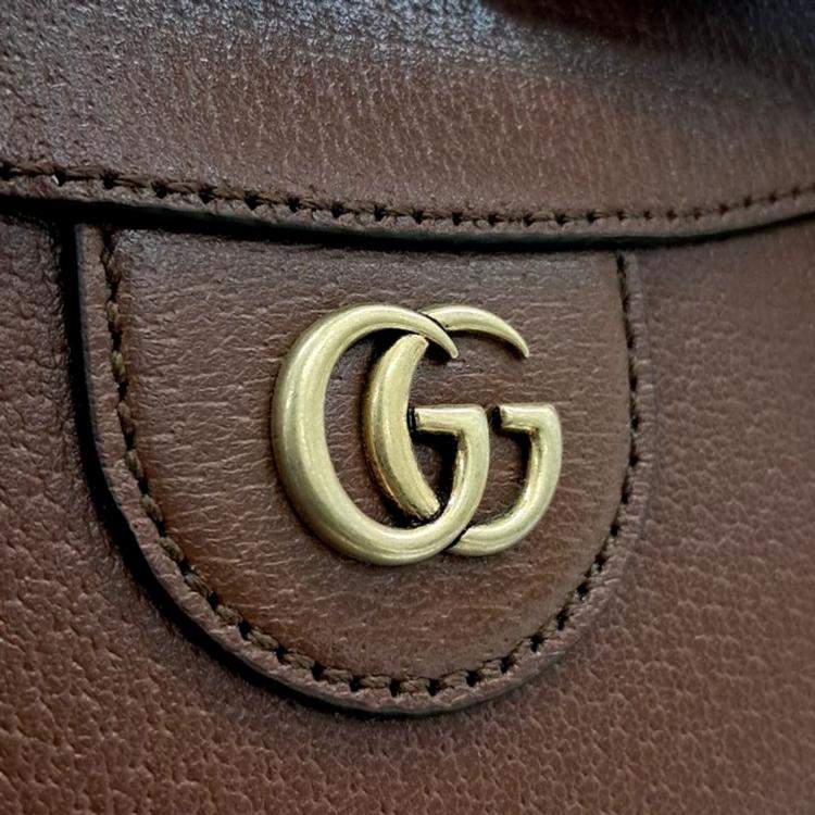 مملوكة مسبقًا Gucci Brown Leather Diana Large Tote Bag