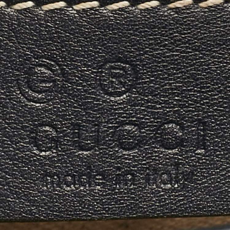 Pre Owned Gucci Navy Blue MIcroguccissima Leather Mini Emily Crossbody Bag
