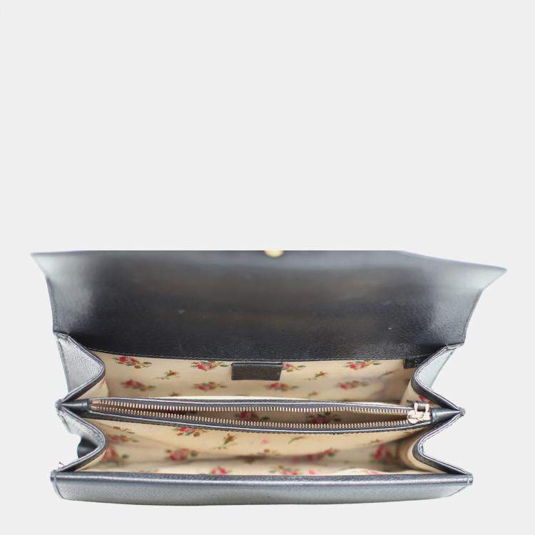 Pre Owned Gucci Black  Dionysus Web Medium Shoulder Bag