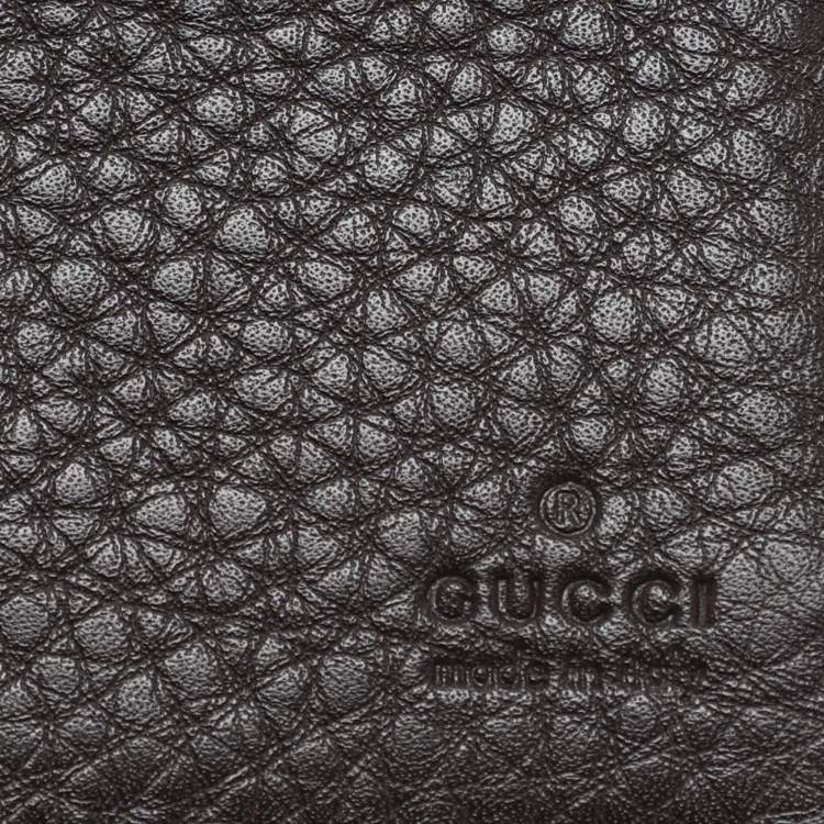 Pre Owned Gucci Brown Leather Horsebit Web Continental Wallet