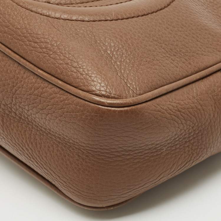Pre Owned Gucci Brown Leather Small Soho Disco Crossbody Bag