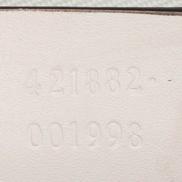 Pre Owned Gucci White Leather Small Web Chain Sylvie Flap Shoulder Bag
