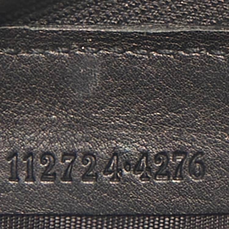 Pre Owned Gucci Black Guccissima Leather Zip Around Wallet