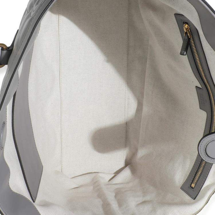 Pre Owned Gucci Grey GG Matelasse Calfskin Medium Ophidia Tote bag